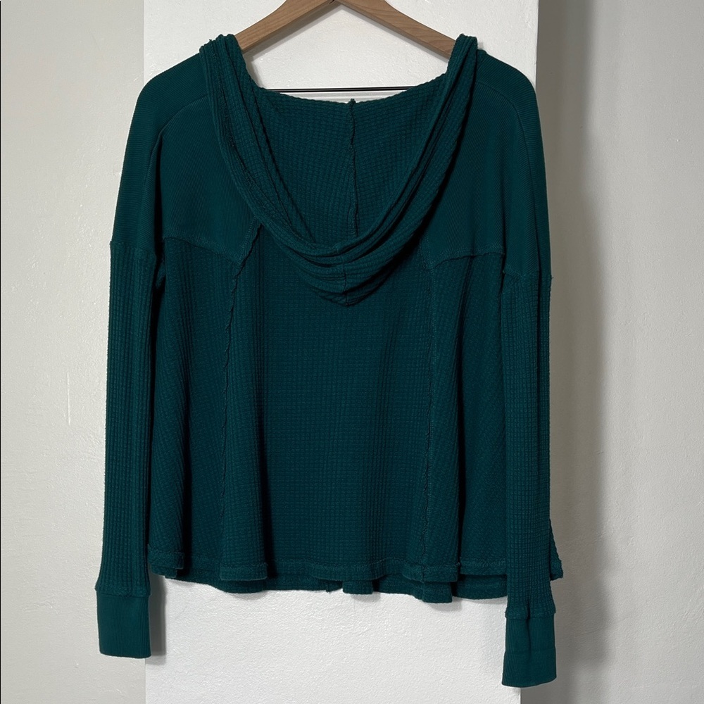 Altar'd State Deep Teal Hooded Sweatshirt - Picture 6 of 8